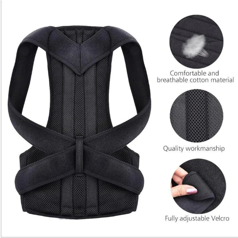 Adjustable Posture Corrector and Low Back Support Shoulder Brace