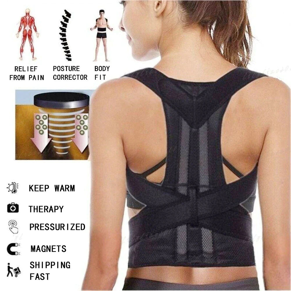 Adjustable Posture Corrector and Low Back Support Shoulder Brace