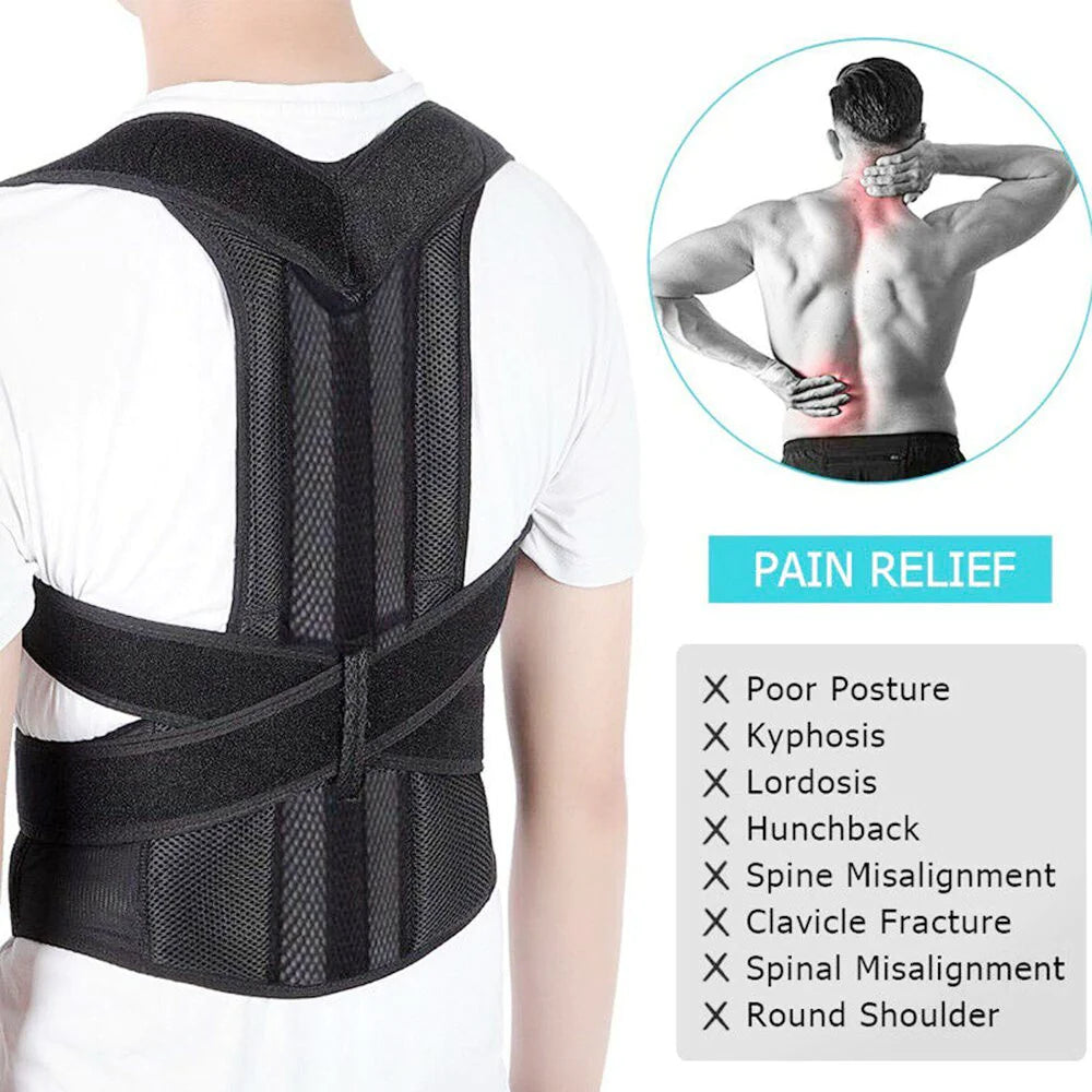 Adjustable Posture Corrector and Low Back Support Shoulder Brace