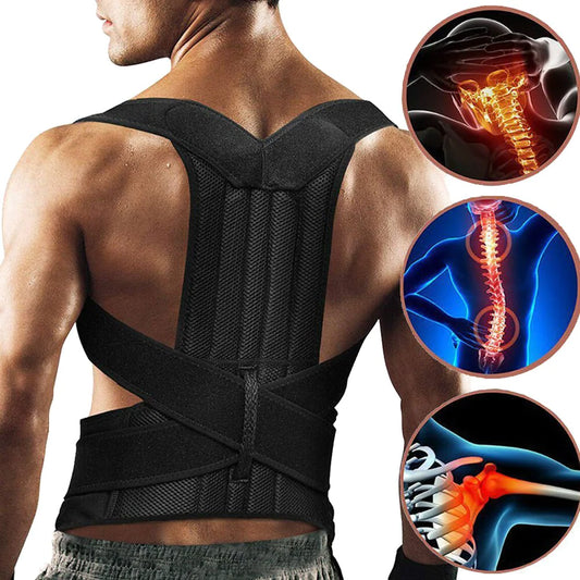 Adjustable Posture Corrector and Low Back Support Shoulder Brace